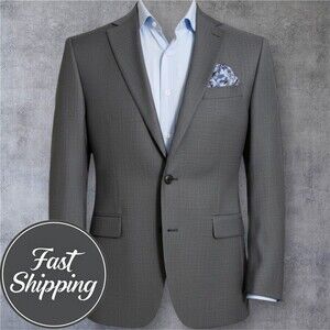 NEW JOSEPH ABBOUD Men's Blazer Sport Coat Two Button Suit Jacket 56R Gray Wool